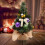 Honeeladyy purple mini Christmas tree set 8 inch 4