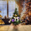 Honeeladyy purple mini Christmas tree set 8 inch 5