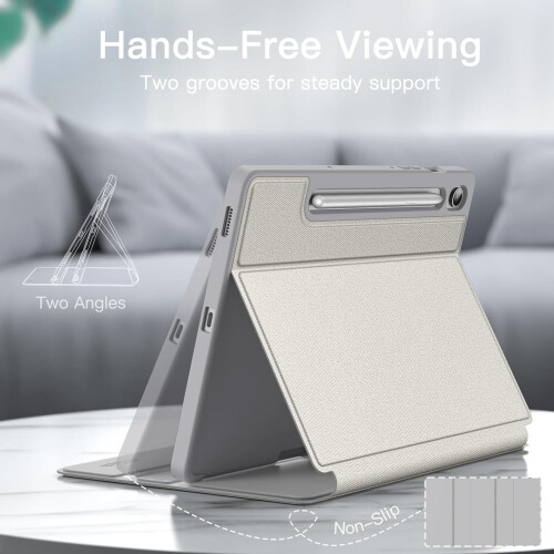 Capa compatível com Samsung Galaxy Tab S9FE de 10,9 polegadas com suporte para S Pen, capa protetora fina tipo folio com suporte para tablet. 2
