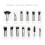 Eyeshadow Brush Set Skin Tone Soft Bristles 12 pcs 7