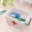 Medicine Storage Box Portable Lockable Plastic 3-Layer White 4