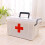 Medicine Storage Box Portable Lockable Plastic 3-Layer White 2