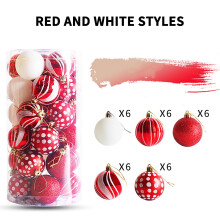 Ensemble de boules de Noël Ympuoqn6cm en forme de seau, peintes par électroplacage, compatible avec suspension décorative de plafond