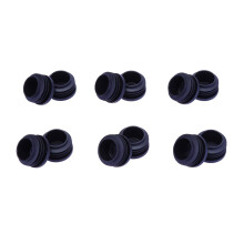 Voiceine 12 Stück 32 mm Antirutsch-Möbel-Dekorationsabdeckung Schrauben Möbelschrankzubehör Gummistopfen Knöpfe (Schwarz)