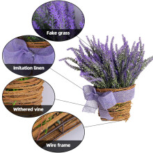 Crochta Balla Lavender Crochta Bláthanna Earraigh agus Samhraidh Crochta Balla Doras Crochta Maisiú Bláthanna Fuinneoige