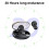 Ασύρματα ακουστικά Bluetooth Cterwk Smart Touch, αδιάβροχα ακουστικά με μείωση θορύβου και 2