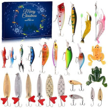 Ensemble de Leurres de PêChe, BoîTe Aveugle, Cadeaux de NoëL Transfrontaliers pour les Amateurs de PêChe