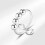 INF Justerbar Anti-Stress Ring i Koppar, 3-pack Silver 4