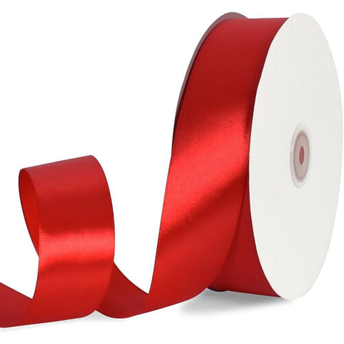 Rood satijnen lint, 40 mm x 100 yards