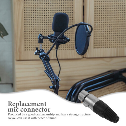 Lot de 2 connecteurs XLR à trois broches pour microphone de remplacement 2