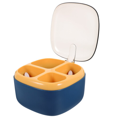Recipiente de plástico reutilizável para condimentos, temperos simples e sal delicado.