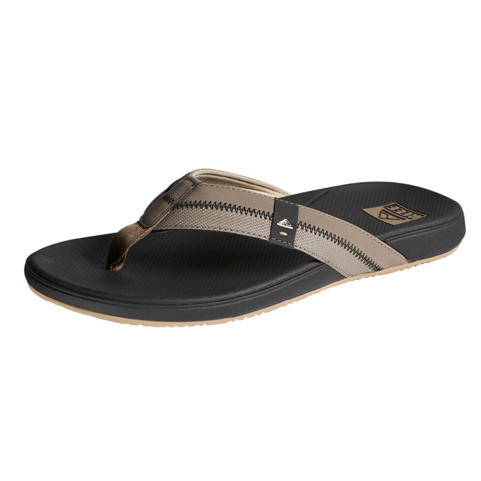 Reef (8 Uk, Fossil/Raven) Mens Cushion Phantom 2.0 Summer Beach Sandals Thongs Flip Flops