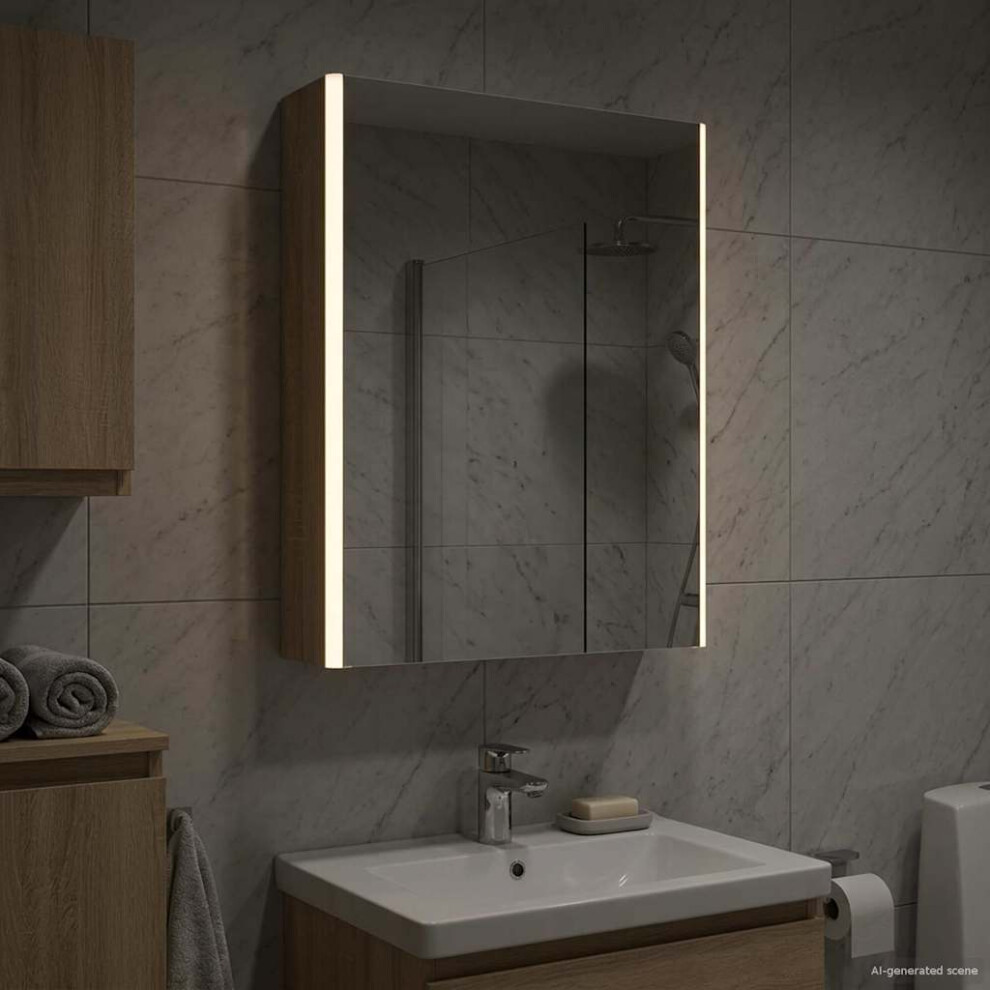 Vidaxl Bathroom Mirror Cabinet Sonoma Oak 53.5 X 15.5 X 70 Cm