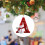 26-Letter Christmas Ornaments Red White Tree Pendant 2
