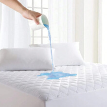 1 Protège-matelas matelassé imperméable, doux et silencieux, lavable en machine, 90 cm x 190/200 cm