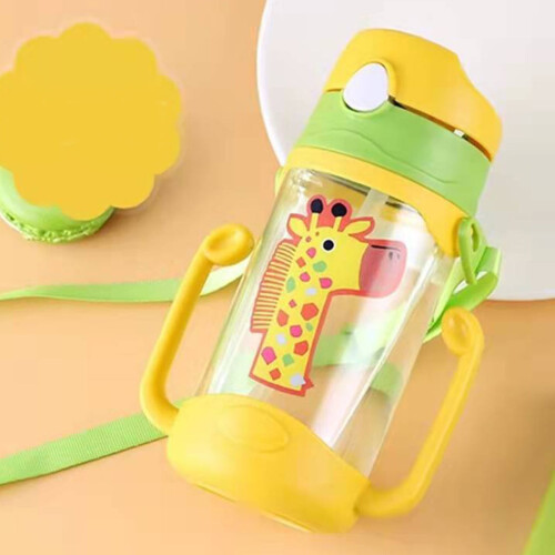 Water Bottle 400ml Leak-Proof with Handle and Straw 2
