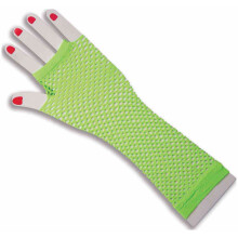 1980s Groupie Cindy Lauper Disco Green Womens Costume Fishnet Fingerless Gloves