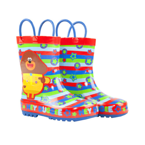 (6 UK Child) Hey Duggee Wellington Boots with Handles (Boys Red)