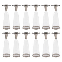 Wedding Champagne Flute Disposable Plastic Wedding Cup Champagne Glass Drinking Utensils for Party-Silver