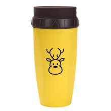 Gobelet French Twist, gobelet isotherme portable pour boissons froides (café, jus), avec paille et motif cerf de Noël. Décorations incluses.