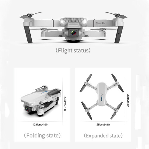 Dron plegable con cámara 1080P WiFi FPV 2