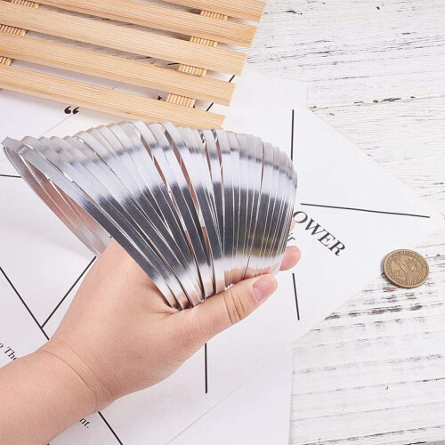 Aluminum Wire Flat Silver 5mm 10m per Roll 2