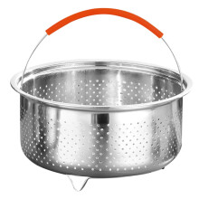 Stainless Steel Rice Steamer with Silicone Basket