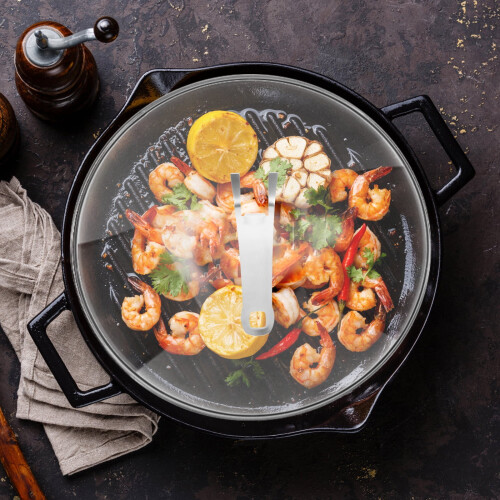 Stainless Steel Wok Lid with Removable Handle 1