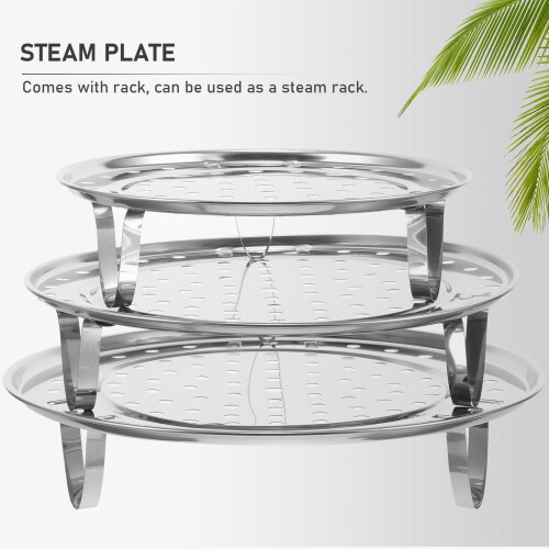 Stainless Steel Steamer Rack Set 3 pcs Large Medium Small 1