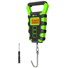 (green) 50KG Digital Fishing Scale Portable Travel Luggage Weighing Scale Kitchen Food Scale with Ruler for Home