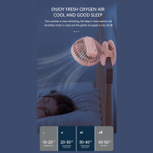 Přenosný stolní ventilátor s USB nacvakávacím klipem, přenosný malý ventilátor s kabelem, 3 rychlosti, silné proudění vzduchu, s