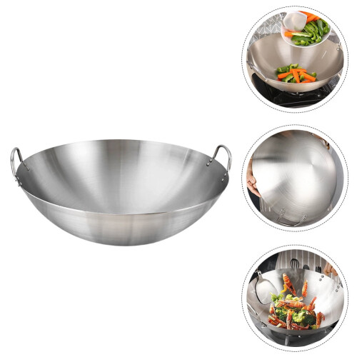Stainless Steel Wok Griddle Pan 32cm Square 1