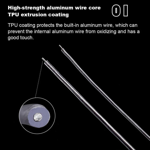 Rubber-Covered Aluminum Craft Wire 3mm 30m 2
