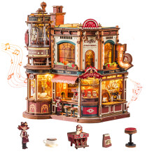 ROKR Dream Coffee Factory Music Box 3D Puzzle