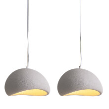 2X 40CM Creative Personalized Chandelier Indoor Ceiling Light E27 Retro Pendant Light Modern Grey Pendant Lights