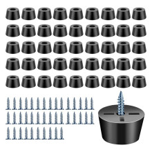 40 PCS Rubber Cutting Board Feet with 304 Stainless Steel Screw, 0.59 X 0.31Inch Cutting Board Feet Non for Furniture