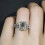 Anillo de boda de diamantes con forma cuadrada para mujer 2