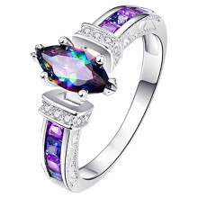Pierścionki YUEHAO Fashion925 Biżuteria Mystic Topa z Pierścionek zaręczynowy dla kobiet Rozmiar 6-10A