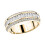 Δαχτυλίδια Yuehao Χρυσά δαχτυλίδια με τριπλό στρας, γυναικεία μόδα, δαχτυλίδι με 1