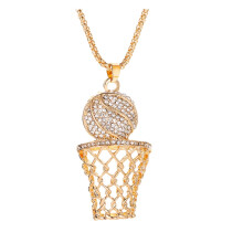 Yuehao gold-plated basketball pendant necklace