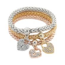 YUEHAO Women's Elegant Charm Bracelet Set 3 Pieces