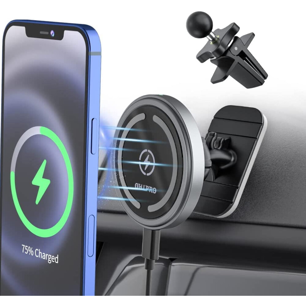 Magnetic Wireless Car Charger Mount For Magsafe Iphones, 15W 9336866771206