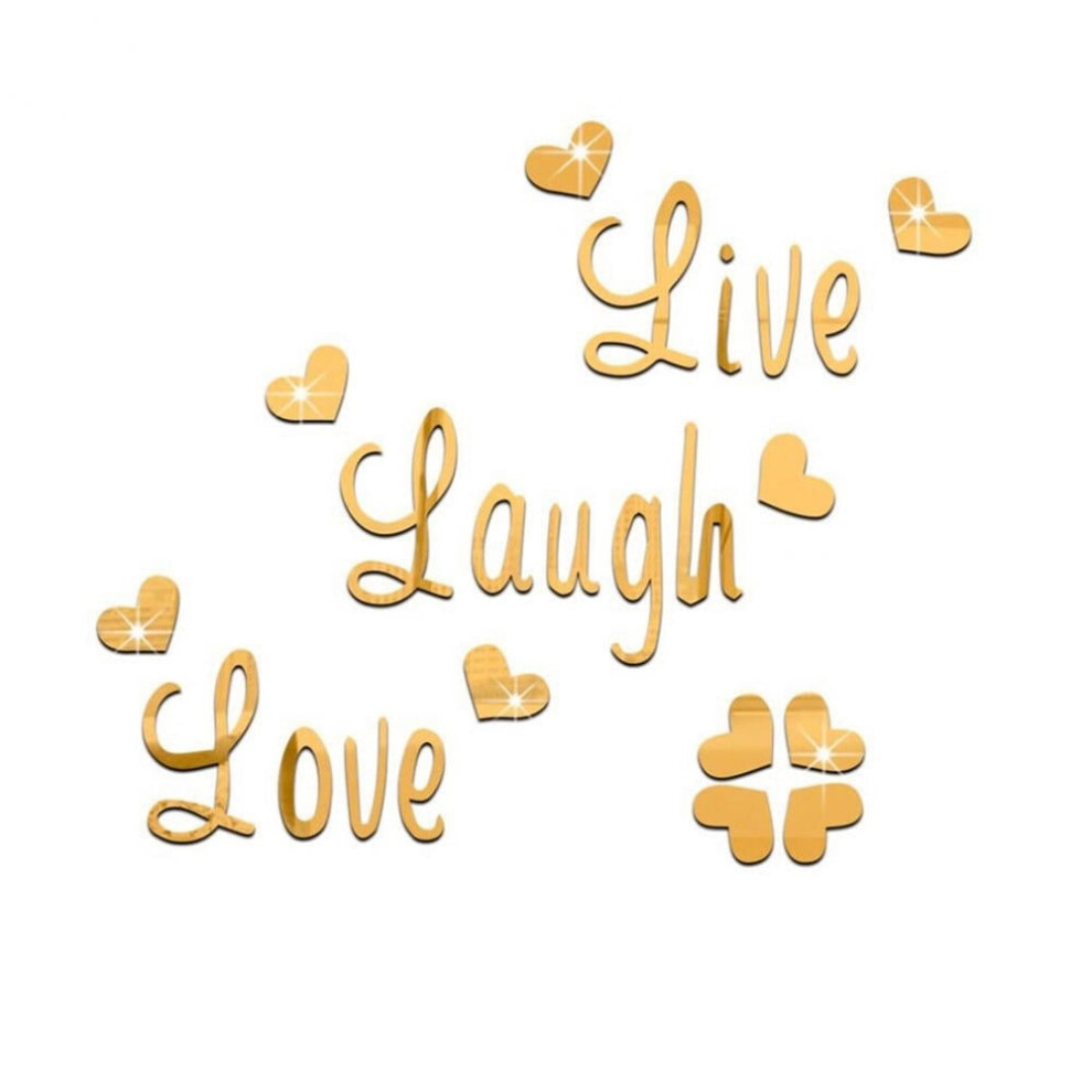 Live Laugh Love Wall Stickers Removable Mirror Decal 1 Piece 9336866773163