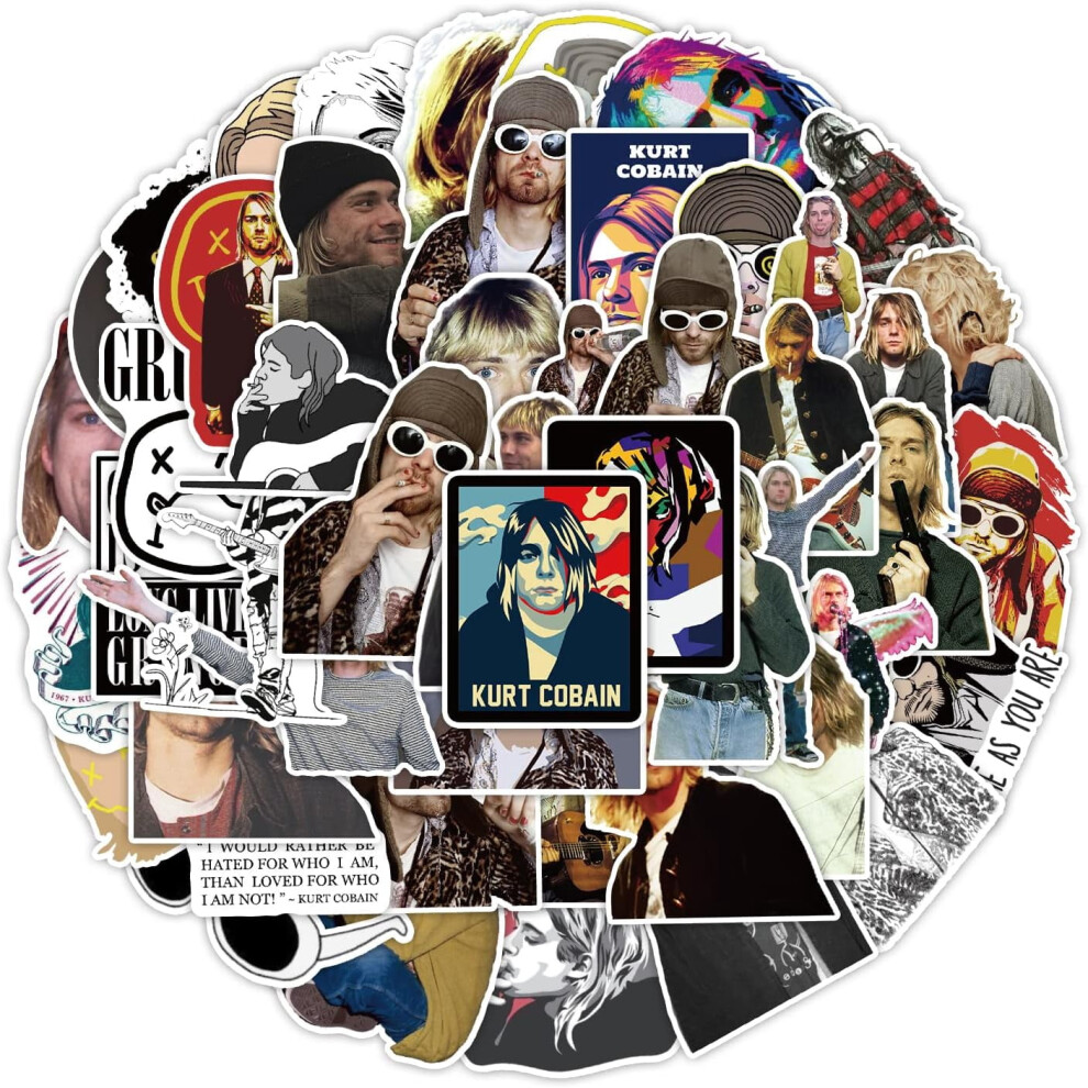 Retro Rockstar Stickers Vinyl 50 Pcs Yellow 9336866783339