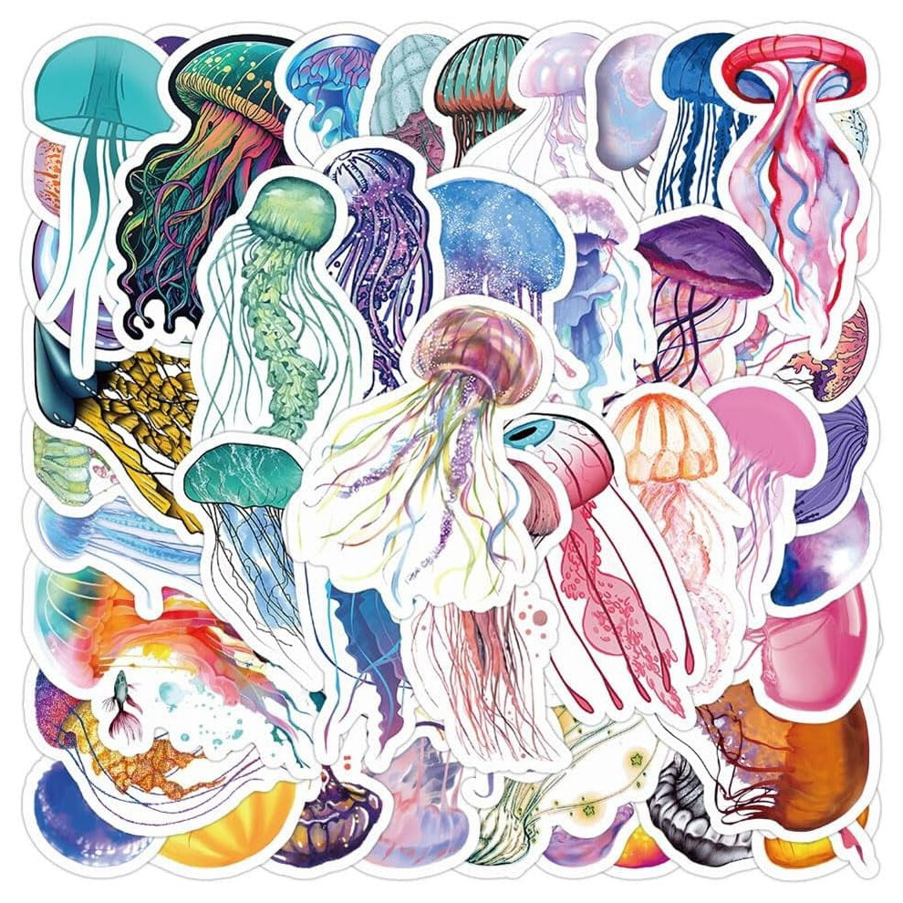 Jellyfish Stickers Waterproof Vinyl 50 Pcs 9336866783476