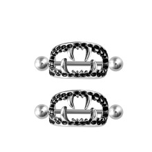 Body Chain Jewelry Set Steel Nipple Shields and Navel Ring