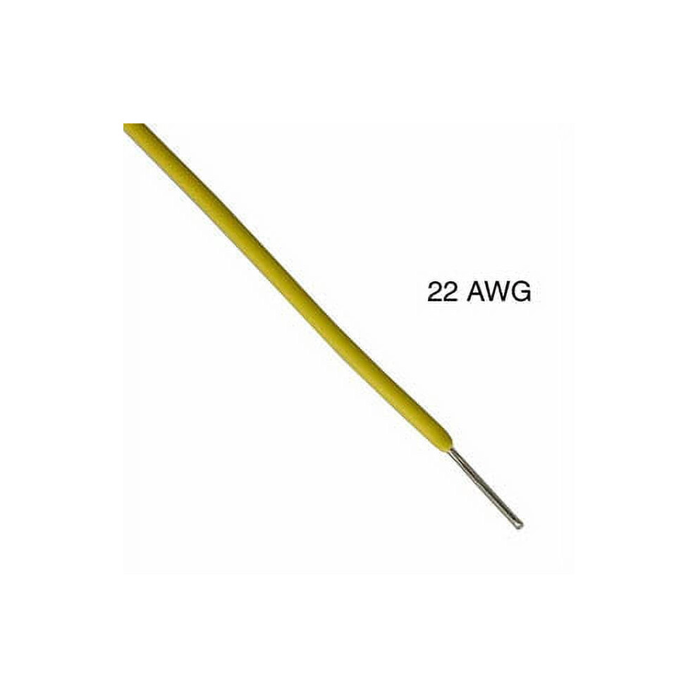 Solid Wire 22 Awg 25 Ft Pvc Ft1 300V 80C Yellow 9336866784411