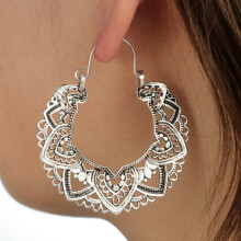 Orecchini Yubnlvae Orecchini pendenti vintage Boho Orecchini in smalto Gioielli etnici Orecchini da donna Orecchini argento