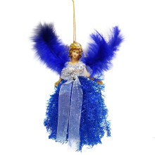 YUEHAO Christmas ornament blue angel pendant, 1 piece