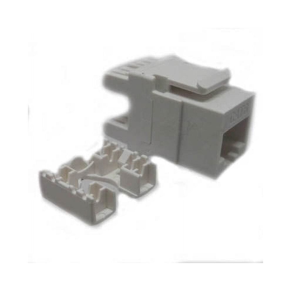 Keystone Jack Cat5e 110 Type 180-Degree White 9336866784985